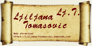 Ljiljana Tomasović vizit kartica